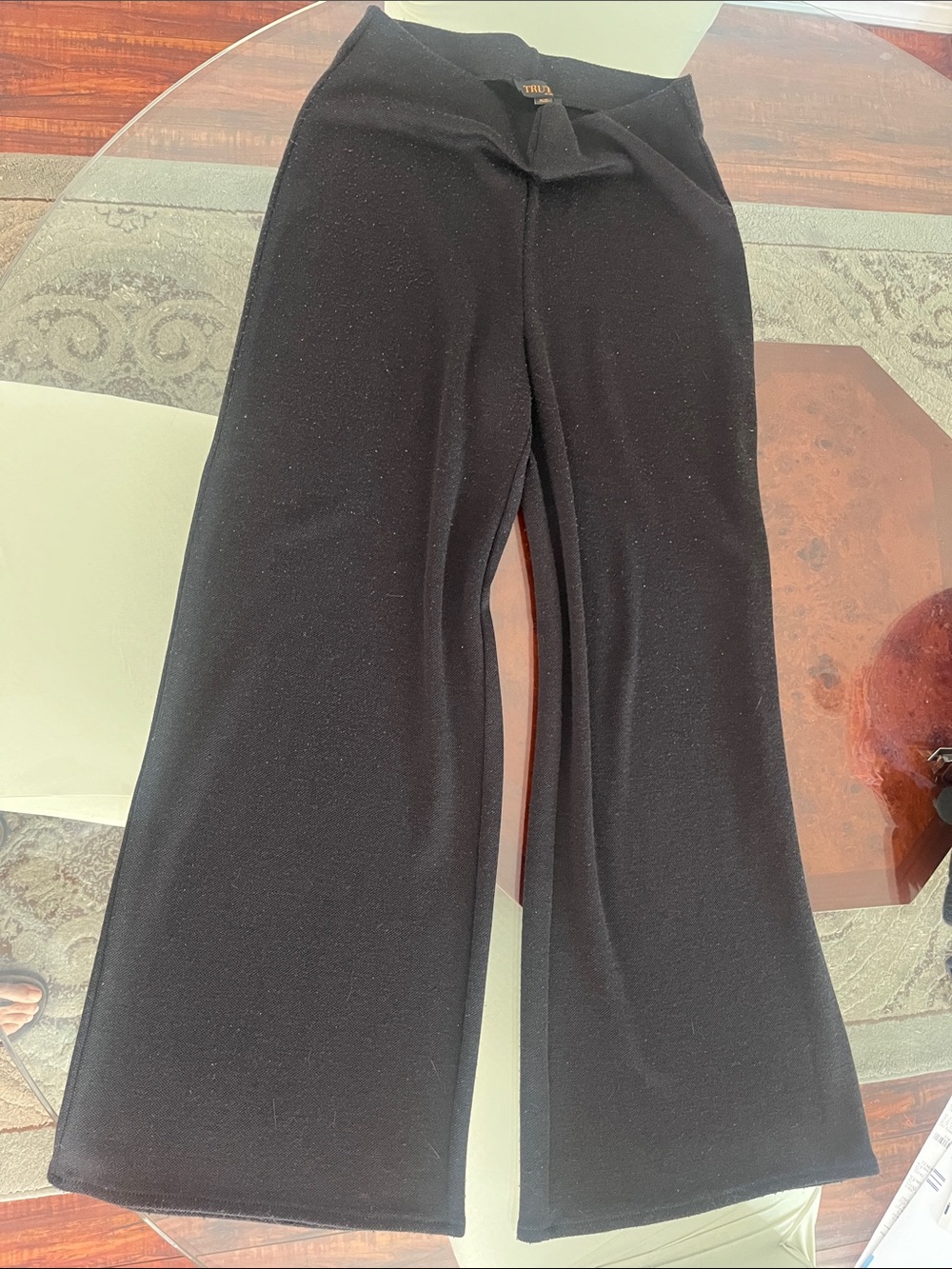 Truth Black Knit Wide-Leg Pants